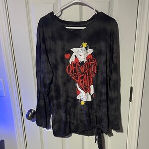 Disney Black and Red Queen of Hearts Long Sleeve Tee